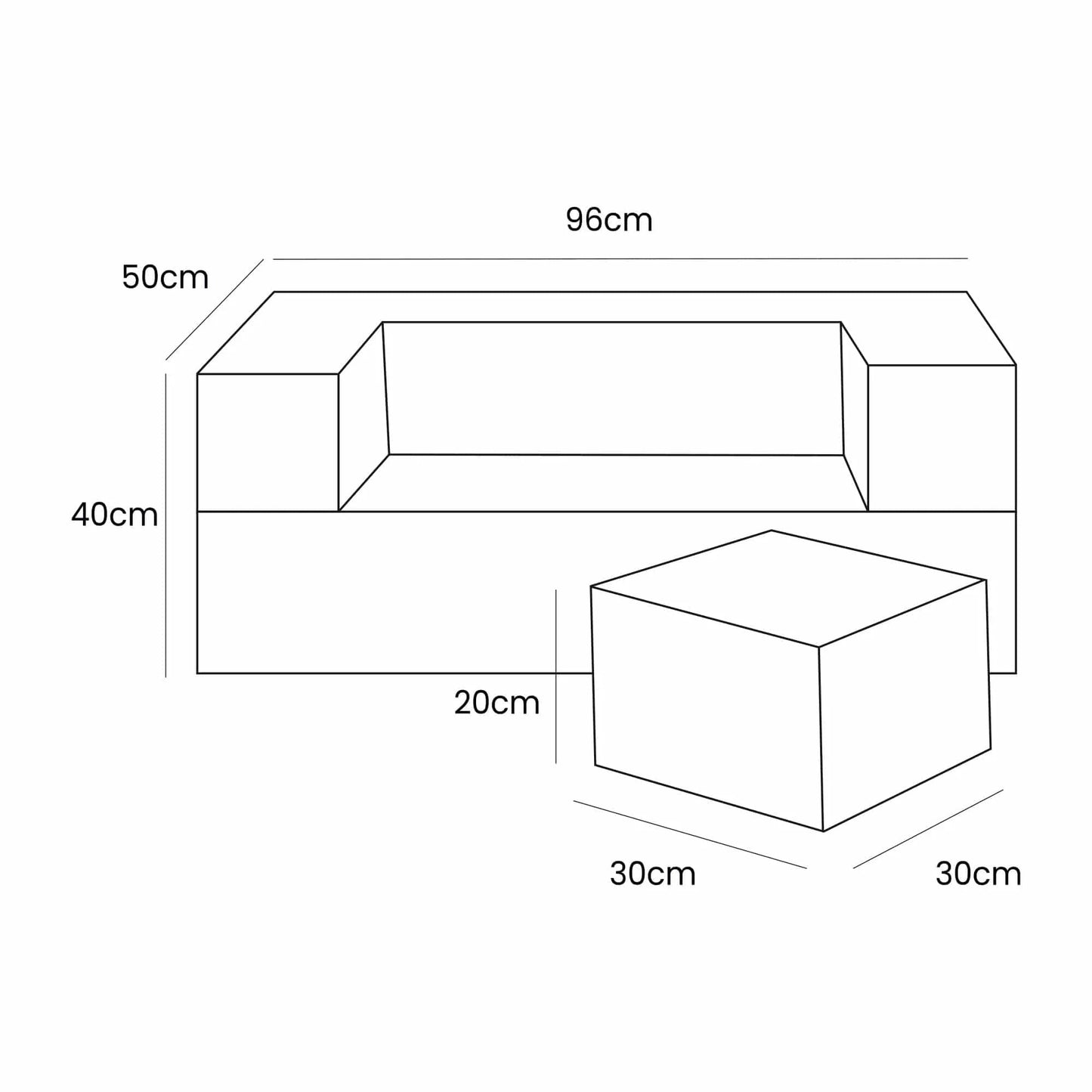 Παιδικός Καναπές Cube Aesthetic | Khaki