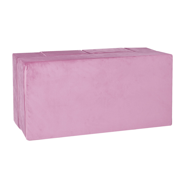 Παιδικός Καναπές Cube Velvet | Ροζ