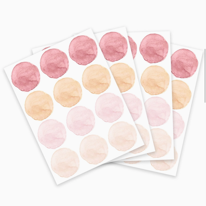 Dot Stickers Watercolor Pastel