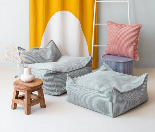 Peppermint Green Square Ottoman