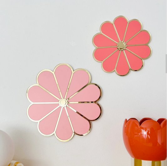 Plexi Wall Flower - Rose