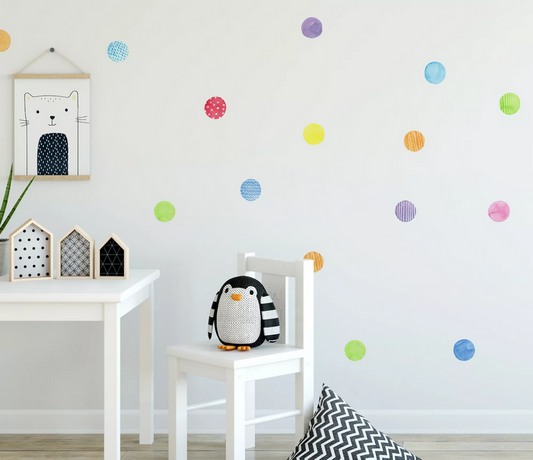 Dot Stickers Watercolor Rainbow