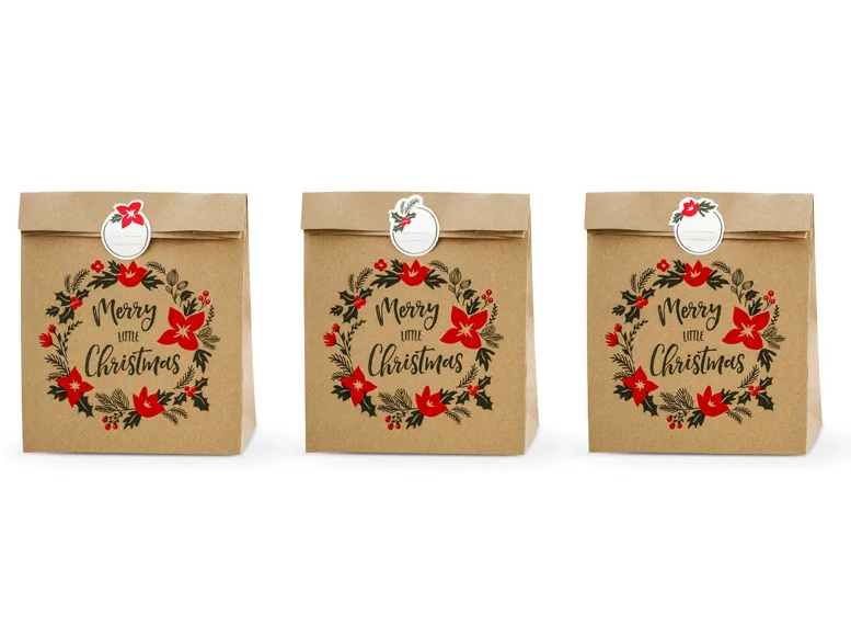 Σακουλάκια Δώρων Merry Little Christmas Rustic