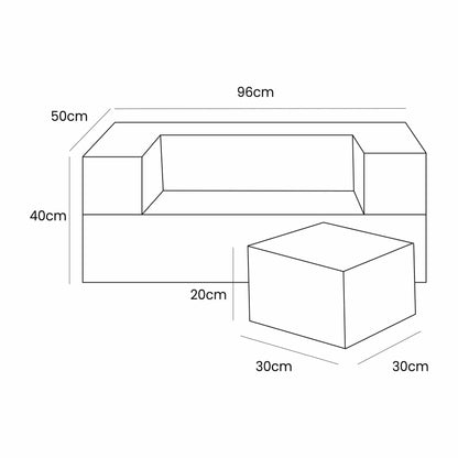 Παιδικός Καναπές Cube Aesthetic | Khaki