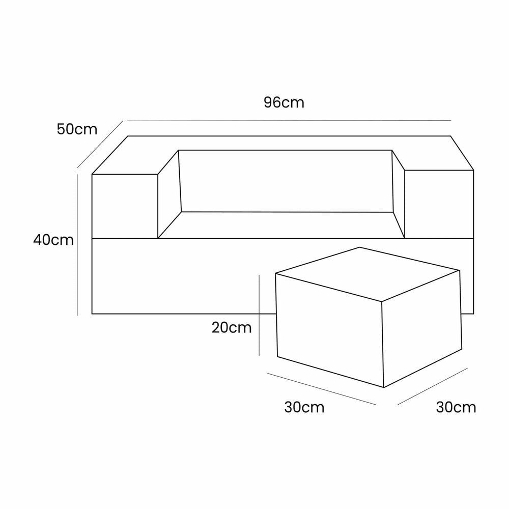 Παιδικός Καναπές CUBE Khaki