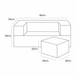 Παιδικός Καναπές CUBE Khaki