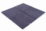 Square Foldable Play Mat Blue Grey