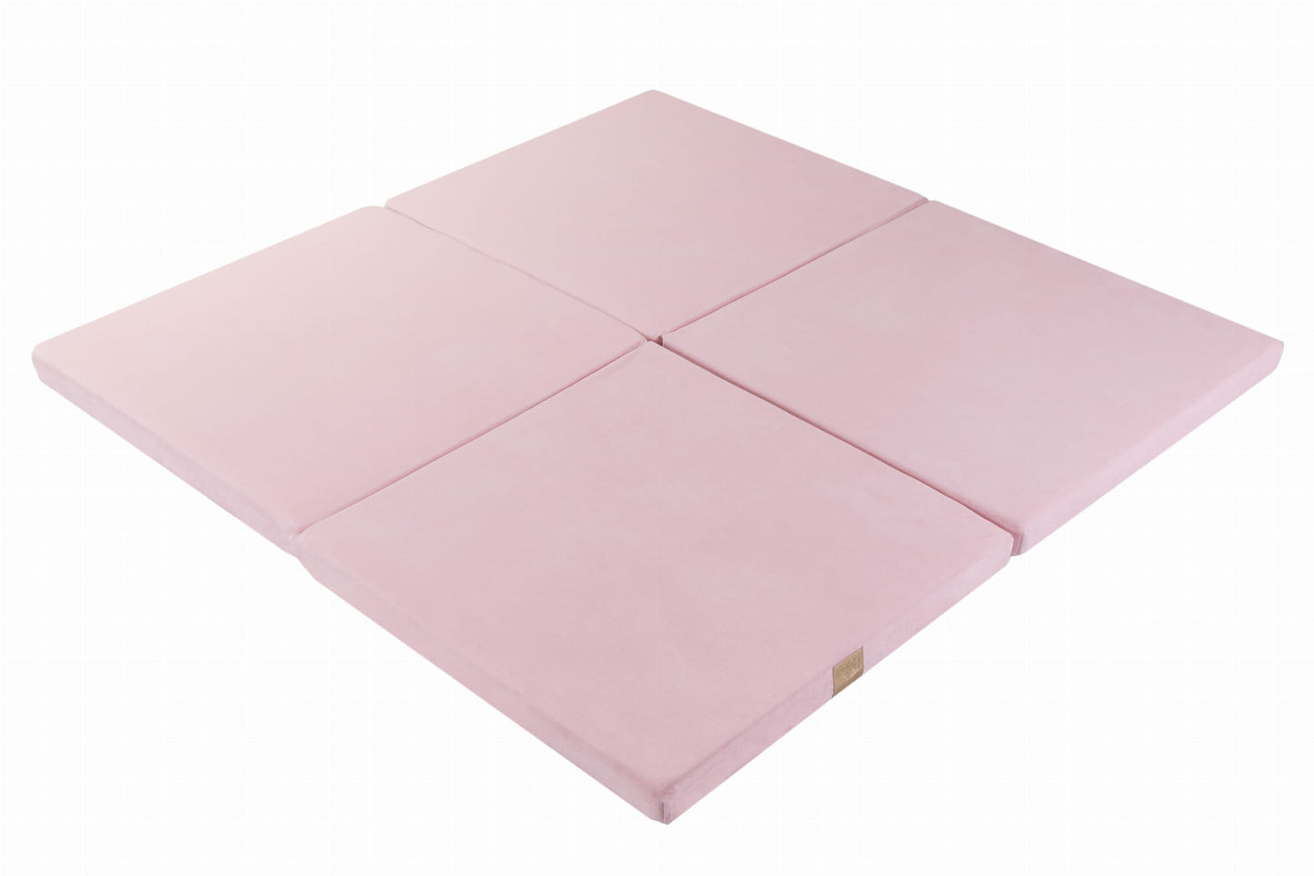 Square Foldable Play Mat Velvet |Pink