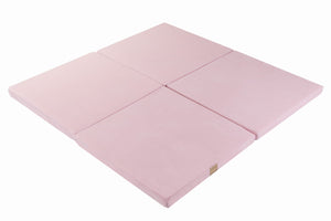 Square Foldable Play Mat Velvet |Pink