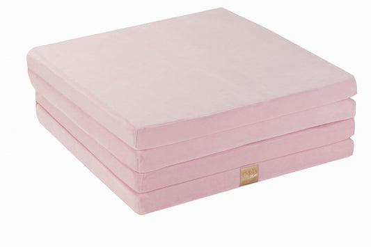 Square Foldable Play Mat Velvet |Pink