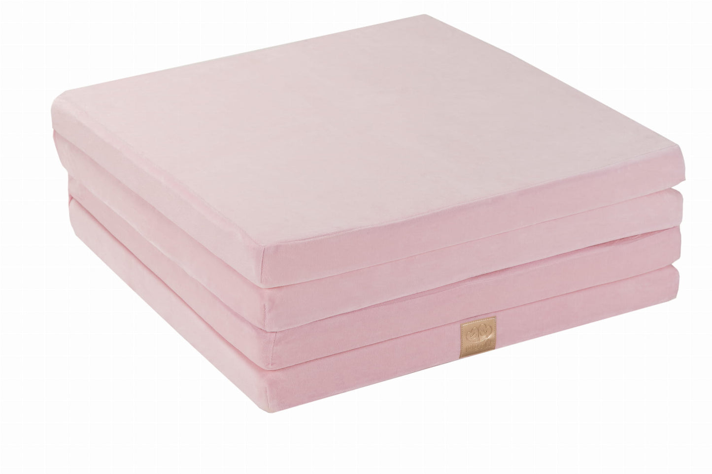 Square Foldable Play Mat Velvet |Pink