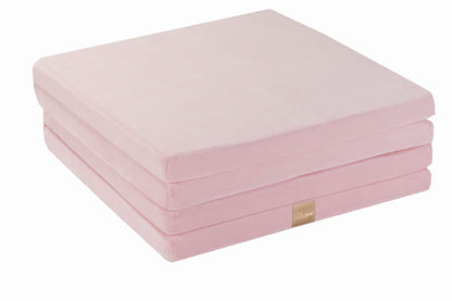 Square Foldable Play Mat Velvet |Pink