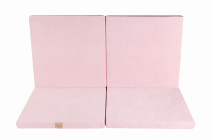 Square Foldable Play Mat Velvet |Pink