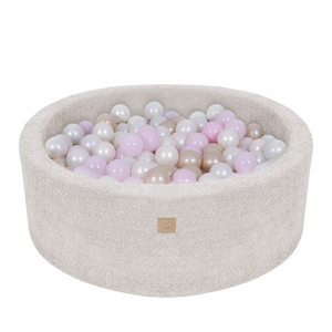 Μπαλοπισίνα Ecru Boucle | Pearl Pink