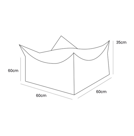 Bearly Square Puff | Light Grey