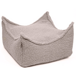 Bearly Square Puff Light Grey