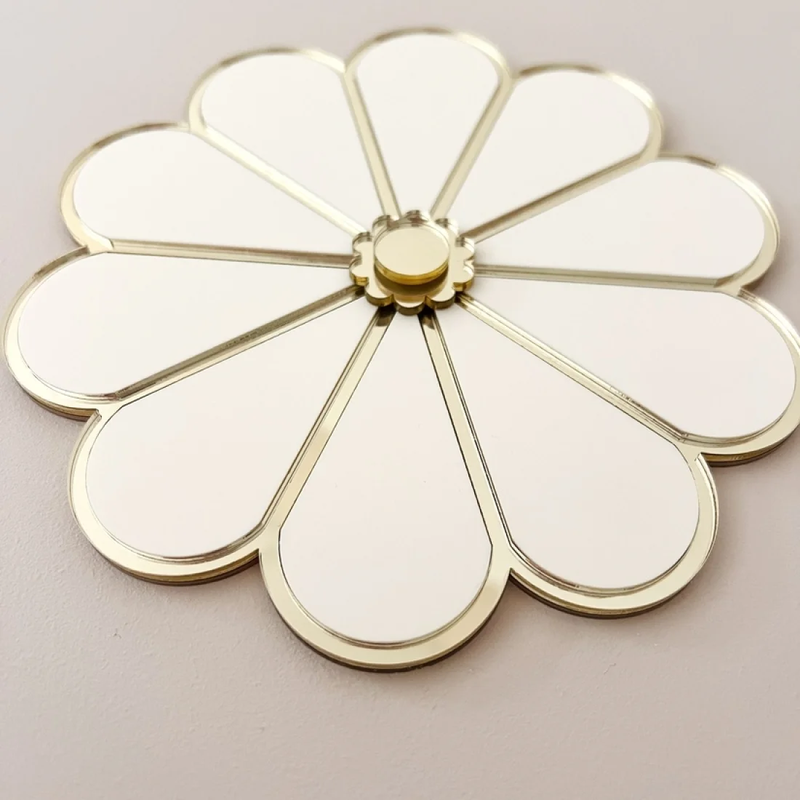 Plexi Wall Flower - Beige