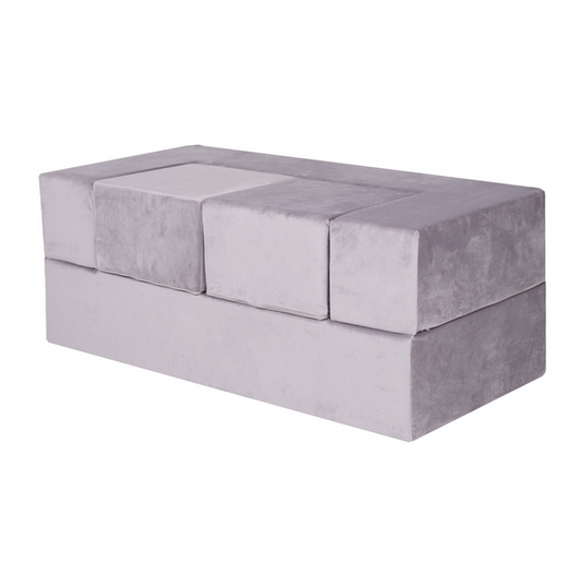 Παιδικός Καναπές Cube Velvet | Γκρί