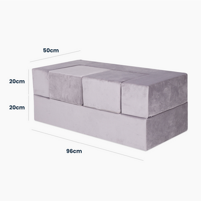 Παιδικός Καναπές Cube Velvet | Γκρί