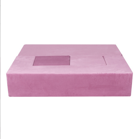Παιδικός Καναπές Cube Velvet | Ροζ