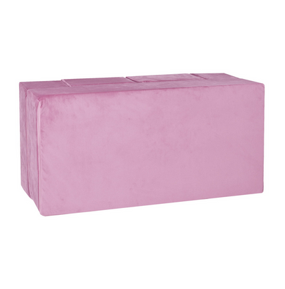 Παιδικός Καναπές Cube Velvet | Ροζ