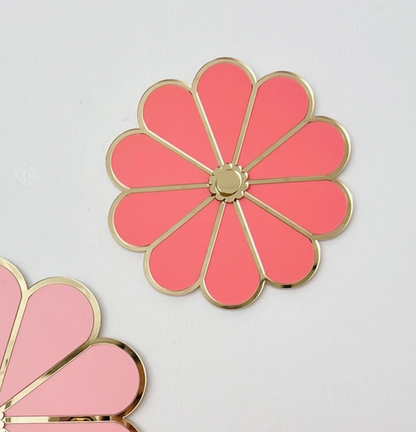 Plexi Wall Flower - Coral