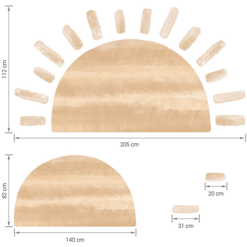 Αυτοκόλλητο Τοίχου Sun Beige