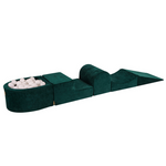 Dark Green Playground με μπαλοπισίνα White