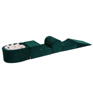 Dark Green Playground με μπαλοπισίνα White