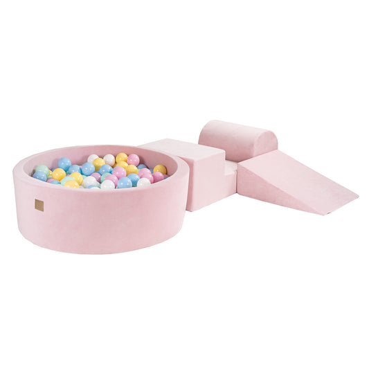 Playground Velvet με Μπαλοπισίνα Large Powder Pink | Candy