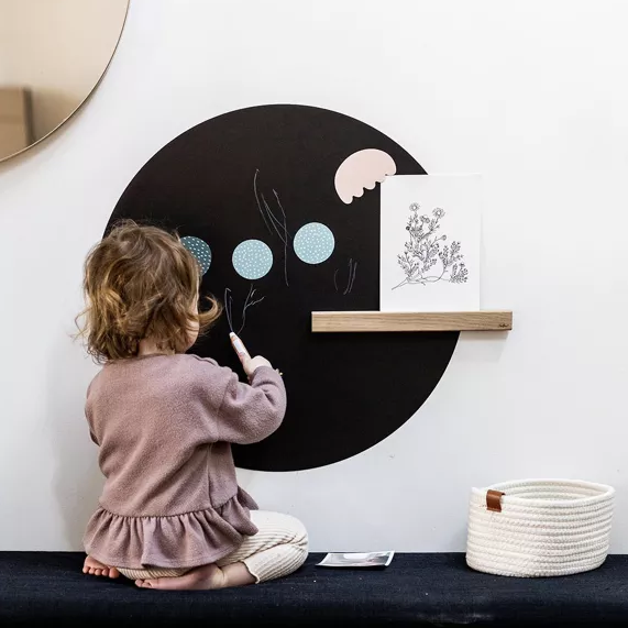 Μαγνητικός Πίνακας Round Black
