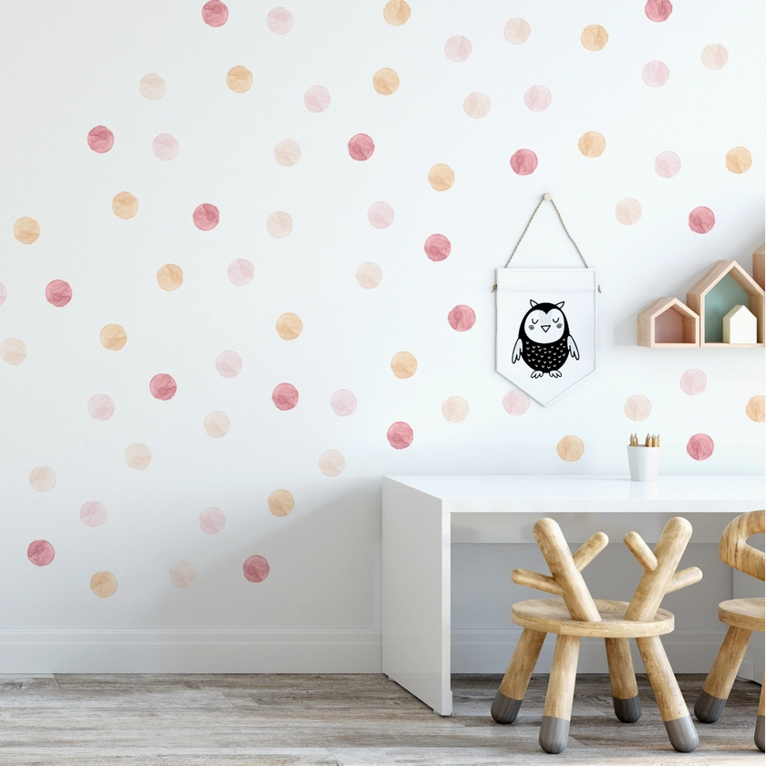 Dot Stickers Watercolor Pastel
