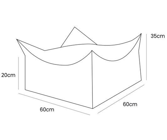 Outzy Square Ottoman | Fog