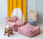 Pink Mousse Square Ottoman