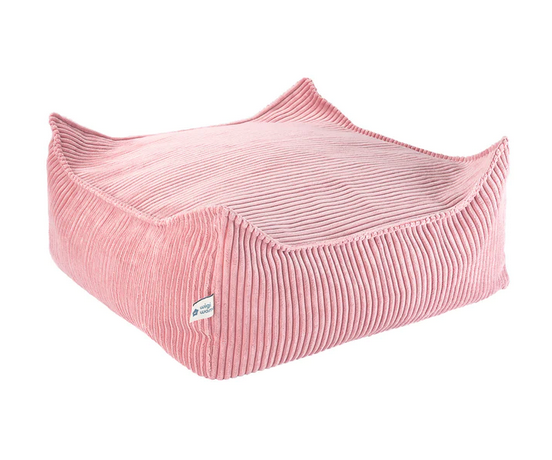 Pink Mousse Square Ottoman
