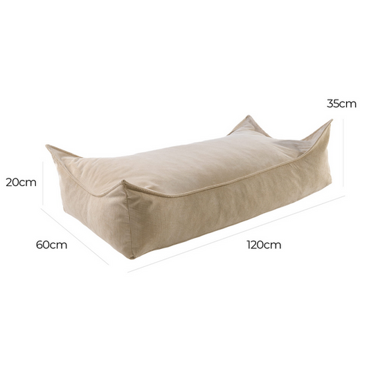Pouffe Rectangular Slimcord| Sand