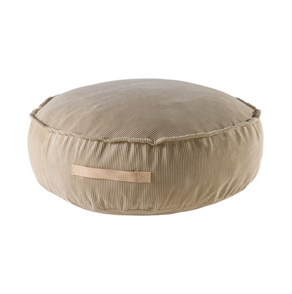 Pouffe Round Slimcord | Sand