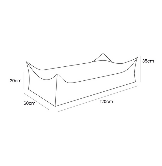 Pouffe Rectangular Aesthetic | Ecru