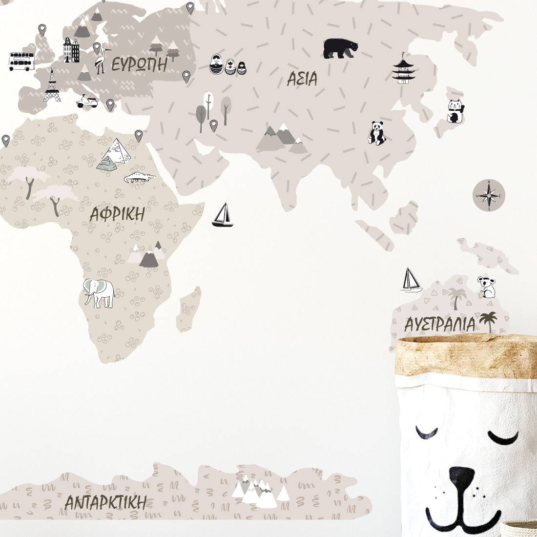 Αυτοκόλλητος Χάρτης Beige