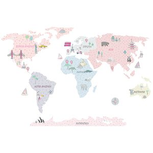 Αυτοκόλλητος Χάρτης Pink