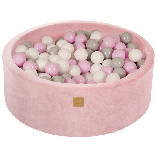 Μπαλοπισίνα Powder Pink Velvet | Grey