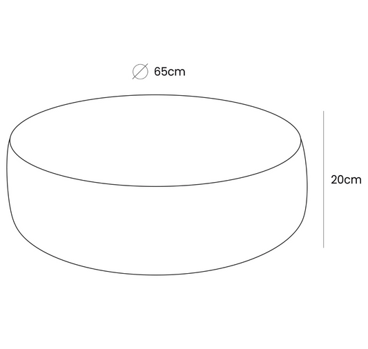 Outzy Round Bean Bag | Rosy