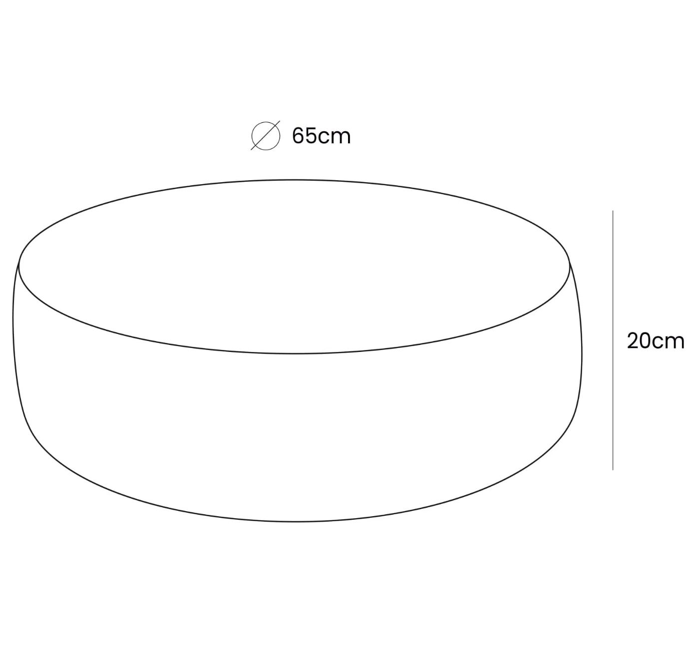 Outzy Round Bean Bag | Fog
