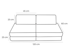 Παιδικός Καναπές Slimcord Basic | Brick