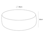 Pouffe Round Grey