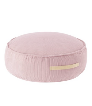 Pouffe Round Slimcord | Powder Pink