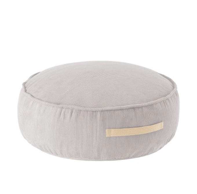 Pouffe Round Grey