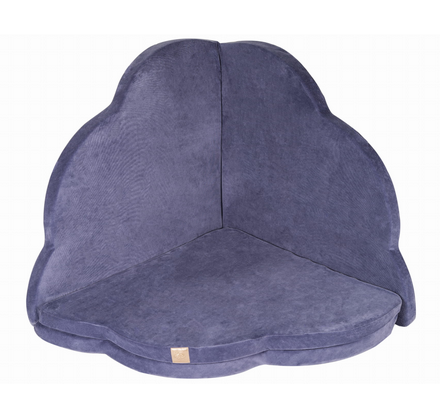 Cloud Foldable Play Mat Velvet | Blue Grey