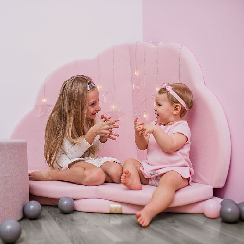 Cloud Foldable Play Mat Pink