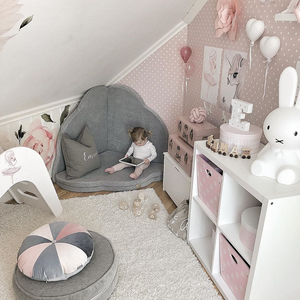 Cloud Foldable Play Mat Light Grey